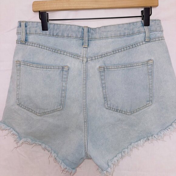 Wild Fable Light Wash Highest Rise Cut Off Denim Shorts size 12 - Picture 4 of 4